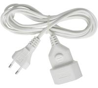 BRENNENSTUHL A1943251601161670 1161670-Alargador eléctrico IP20 H03VVH2-F 2x0,75 de 5 m (Blanco) Con clavija y toma Tipo Euro, Multicolor, 5m | weiß