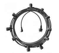 Brennenstuhl chaîne 10xE27 ampoules exclues avec 10 mètres de câble noir - 1175190020