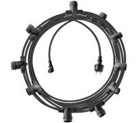 Brennenstuhl chaîne 10xE27 ampoules exclues avec 10 mètres de câble noir - 1175190020