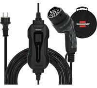 Brennenstuhl Chargeur EV Portable Type 2 - Contact de Protection (Station de Charge Mobile 10 A, 2,3 KW, 8 m, IP44, écran, pour véhicules électriques et Hybrides BEV-PHEV, avec Sac de Transport)