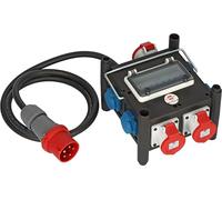 Brennenstuhl Coffret électrique Compact en Caoutchouc (2m de câble, 2xCEE 400V/16A, 1x CEE 400V/32A, 4X 230V/16A, pour Utilisation permanente à l'extérieur, Made in Germany)
