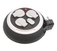 Brennenstuhl 1109220600 multiprise 3 m 3 sortie(s) CA Intérieure Noir, Blanc, Tambour à câble