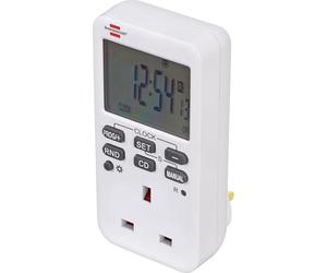 Brennenstuhl Comfort-Line Minuteur numérique hebdomadaire avec Prise de minuterie numérique (minuterie hebdomadaire pour l'intérieur, Fonction Compte à rebours et Protection Tactile Accrue) Blanc