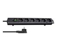 Brennenstuhl Comfort-Line Plus Bloc Multiprise 4 Prises Avec Fiche Plate, Interrupteur, Câble de 2 M Et Intervalles Extra Larges, Noir, 1153300100