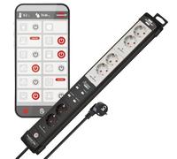 Brennenstuhl Connect Premium-Line multiprise 3 m 6 Sortie(s) CA Intérieure Noir, Blanc