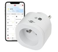 Brennenstuhl Prise Wi‑Fi G – appli gratuite, compatible Alexa & Google Assistant, max 3000W