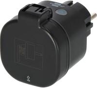 Brennenstuhl Connect Smart Plug WA 3600 XS CS M pour l'extérieur IP44 (prise Slimm pour l'extérieur 2,4 GHz compatible avec Alexa et Google Assistant, Matter, prise intelligente avec interrupteur de
