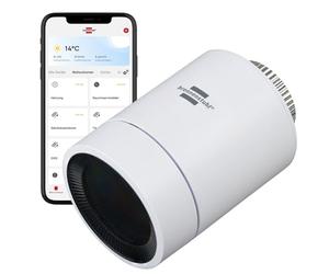 Brennenstuhl Connect Zigbee Thermostat de radiateur HT CZ 01 (thermostat intelligent Zigbee pour économiser de l'électricité, compatible avec Alexa et Google Assistant, contrôle intelligent du