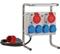 Brennenstuhl 1153750 multiprise 2 m 6 sortie(s) CA Noir, Bleu, Rouge, Argent