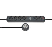 brennenstuhl Eco-Line Extension Socket Comfort Switch Plus EL CSP 24 6-way 1,5m H05VV-F 3G1,5 2 permanent, 4 switchable - Coupe-circuit - connecteurs de sortie : 6 - 1.5 m cordon - anthracite
