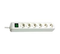Brennenstuhl Eco-Line Multiprise avec interrupteur 6x blanc 3m H05VV-F 3G1,5, 1159520400