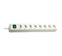 Brennenstuhl Eco-Line Multiprise avec interrupteur 8 prises blanc 3m H05VV-F 3G1,5, 1159320018