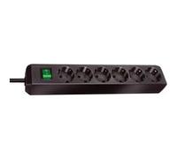 Brennenstuhl Eco Line prolongateur multiprise - 6 prises 3 mètres (noir) Incolore G