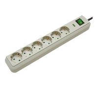 brennenstuhl Eco-Line - Protection contre les surtensions - connecteurs de sortie : 6 - PC gris