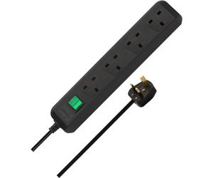 Brennenstuhl Energy Saving 4 Socket Extension Lead (Black) - 1.5m (Import Royaume Uni)
