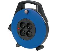 Brennenstuhl Enrouleur de câble domestique Confort-Line 10m Fabrication Française 1102731 Noir/Bleu