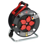 Brennenstuhl Enrouleur de câble Professionnel 300 KU 2200 (câble de 25 m en Noir, en Plastique spécial, pour Une Utilisation sur Les Chantiers et Une Utilisation extérieure permanente, fabriqué en