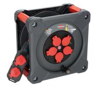 Brennenstuhl Enrouleur de câble Professionnel pour Chantier avec Powerblock KC 3200 5 (33+5m, câble H07RN-F 3G2,5 en Noir, 5 Prises de sécurité, Utilisation extérieure permanente, fabriqué en