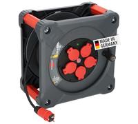 Brennenstuhl Enrouleur de câble professionnel pour chantier KA 5100 5 IP44 (câble H07RN-F 3G1,5 de 50 m en noir, 5 prises de sécurité, utilisation sur le chantier et utilisation extérieure permanente,