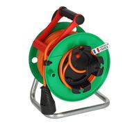 Brennenstuhl Enrouleur de câble Standard Garden avec rallonge supplémentaire (30m de câble H05VV-F 2x1,5, utilisation temporaire en extérieur, fabriqué en France) pour appareils de classe II
