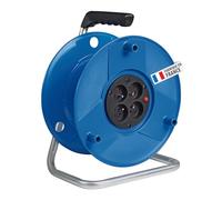 Brennenstuhl Enrouleur de câble Standard S avec 4 prises, livré sans câble, Fabrication Française