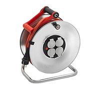 Brennenstuhl Enrouleur de câble Silver 1207931, 40 m, IP44, Cablepilot, Fabrication Française
