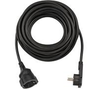 Brennenstuhl Extension Cable - Black + Wide Flat Plug 10 m H05VV-F Cable H07RN-F