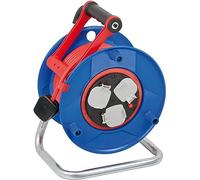 Brennenstuhl Garant Bretec 3-Way Socket Enrouleur de câble (50 m câble d'extension, poignée ergonomique), tambour avec câble anti Système Twist, câble Couleur : Rouge
