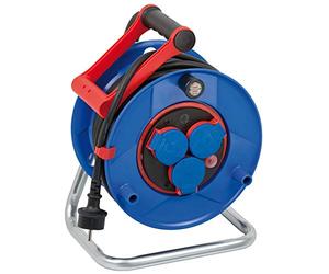 Brennenstuhl Garant Enrouleur de câble, IP44, 25 m, pour industriel/kit de construction, scooter électrique professionnel, pour une utilisation sur les chantiers et en extérieur, protection des