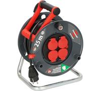 Brennenstuhl Garant V2 IP44 Enrouleur de câble extérieur 25m (Fabriqué en Allemagne, 4 Prises avec Protection Tactile renforcée, Plastique spécial)