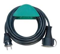 H05RR-F 3G1,5 - Rallonge de câble d'alimentation - power CEE 7/7 (M) pour CEE 7/4/CEE 7/7 (F) - 10 m - noir