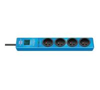 Brennenstuhl Multiprise parafoudre Hugo! 4 prises bleu