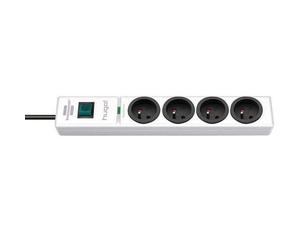 Brennenstuhl Hugo Socle Rallonge Multiprise Parasurtenseur Blanc 4 Prises 2m 19500A