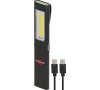 Brennenstuhl Lampe de poche LED à piles PL 210 AC LED avec LED COB | COB LED avec 200 lm, aimant et clip et jusqu'à 13 heures d'autonomie