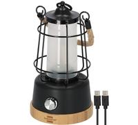 Brennenstuhl Lampe de camping rechargeable CAL 1 AC LED 350 lm IP44 USB‑C jusqu'à 75 h noir/bois