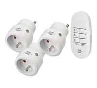 Brennenstuhl Lot de 3 mini prises de courant télécommandées programmables IP20