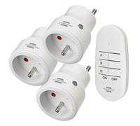 Brennenstuhl Lot de 3 mini prises télécommandées programmables Comfort‑Line Blanc