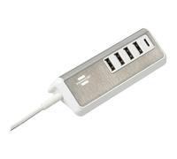 Brennenstuhl Chargeur USB 20 W – 4x USB-A, 1x USB-C® Power Delivery – Argent, blanc intérieure