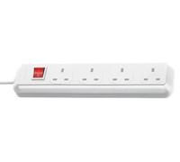 BRENNENSTUHL - Multiprise 4 Prises Eco-Line avec Interrupteur, 1.5m Blanc