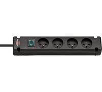 Brennenstuhl – Multiprise électrique BREMOUNTA 4 prises, câble 1,5 m, interrupteur, noir