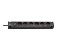 Multiprise Bermounta 6 Prises 3m noir avec interrupteur BRENNENSTUHL