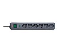 Brennenstuhl Multiprise ECO-LINE Anthracite, 6 prises, avec parasurtenseur et 1,4m de câble (13.500A)