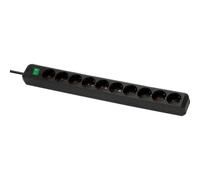 Brennenstuhl ECO-Line Multiprise avec interrupteur 10x 3 m H05VV-F 3G1.5, noir