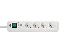 Brennenstuhl Multiprise Eco-line 4 prises blanc 1,4 m H05VV-F 3G1,5 parasurt.13500a