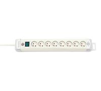 Brennenstuhl Multiprise Premium-Plus, 8 prises, câble 3 m, interrupteur, Blanche