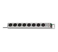 Brennenstuhl Multiprise parasurtenseur Super-Solid 8 prises universelles Argent