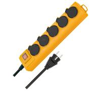 Brennenstuhl Multiprise Super-Solid 5 prises jaune IP54 interrupteur et volet 2 m de câble