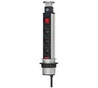 Brennenstuhl Multiprise TOWER POWER encastrable, 3 prises, 2 m de câble