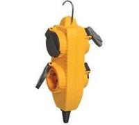 powerblock jaune 4 prises avec clapets 230v/16a ip44