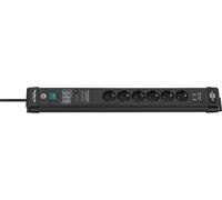Brennenstuhl Premium-Line 60.000A Multiprise de protection contre les surtensions avec fonction de charge USB 6 prises noir 3m H05VV-F3G1,5 - 1951160606
